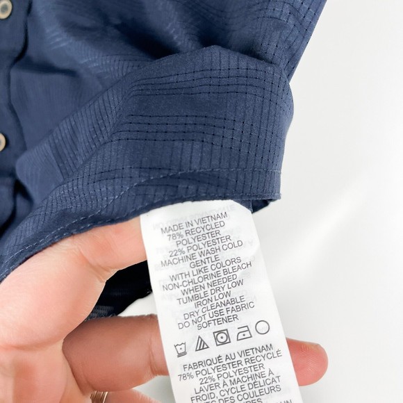 Prana Cayman Short‎ Sleeve Shirt Men's Navy Nautical Button Front Size XS NEW - Picture 8 of 10